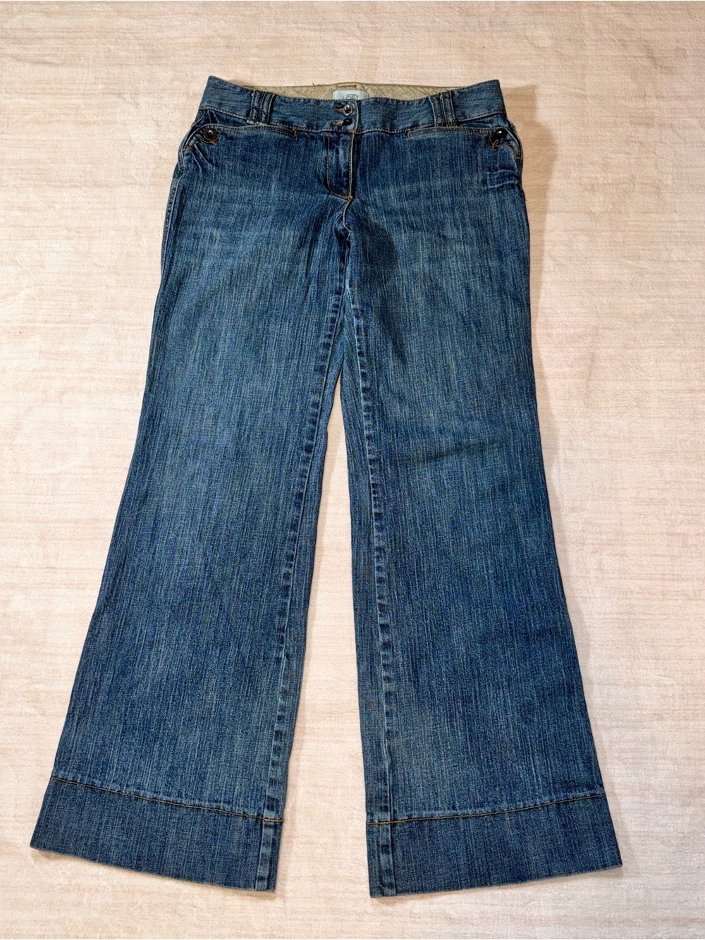 LOFT Blue Cropped Wide-Leg Jeans - Picture 2 of 16